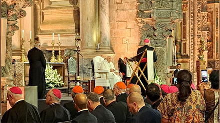 Papa no Mosteiro dos Jerónimos