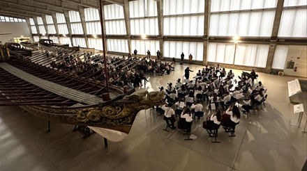 Concerto Curso Básico de Música no Museu de Marinha - foto lateral e de uma perspetiva superior